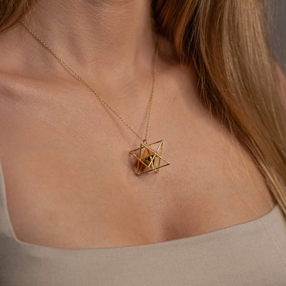 Merkaba Octahedron Necklace